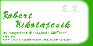 robert mikolajcsik business card